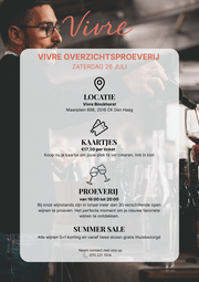Ticket Vivre's zomerproeverij - Zaterdag 26 Juli
